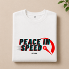 PEACE IN SPEED T-SHIRT (WHITE)