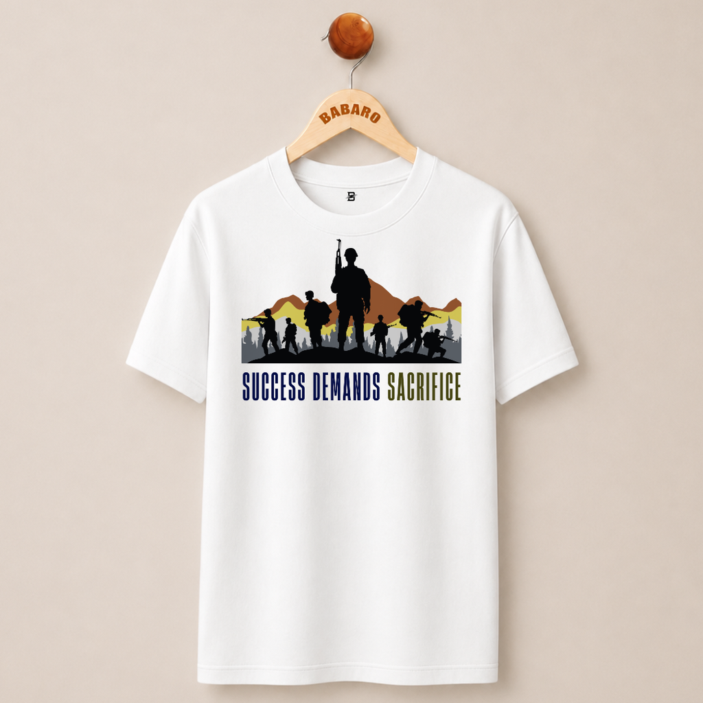 SUCCESS DEMANDS SACRIFICE T-SHIRT (WHITE)