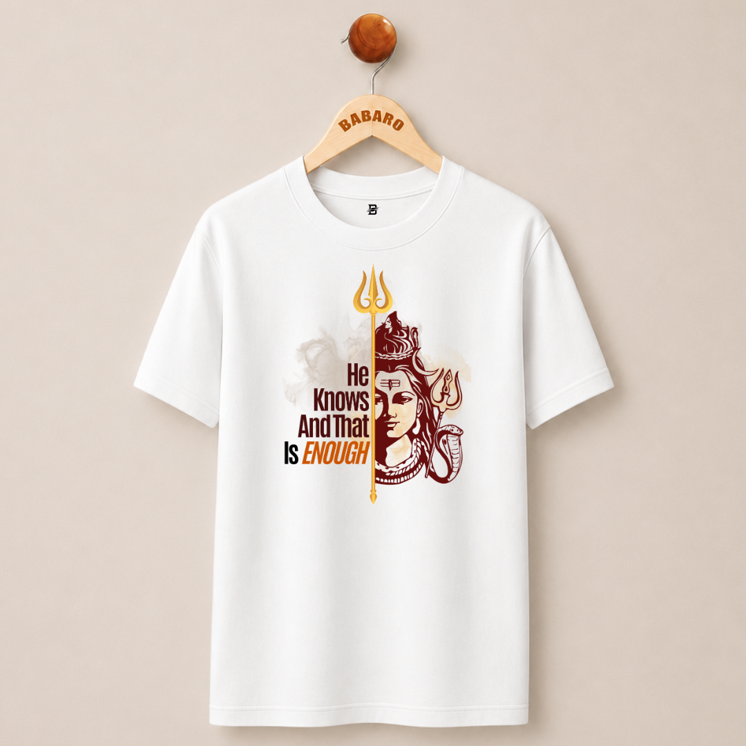 HE KNOWS & THAT'S ENOUGH T-SHIRT