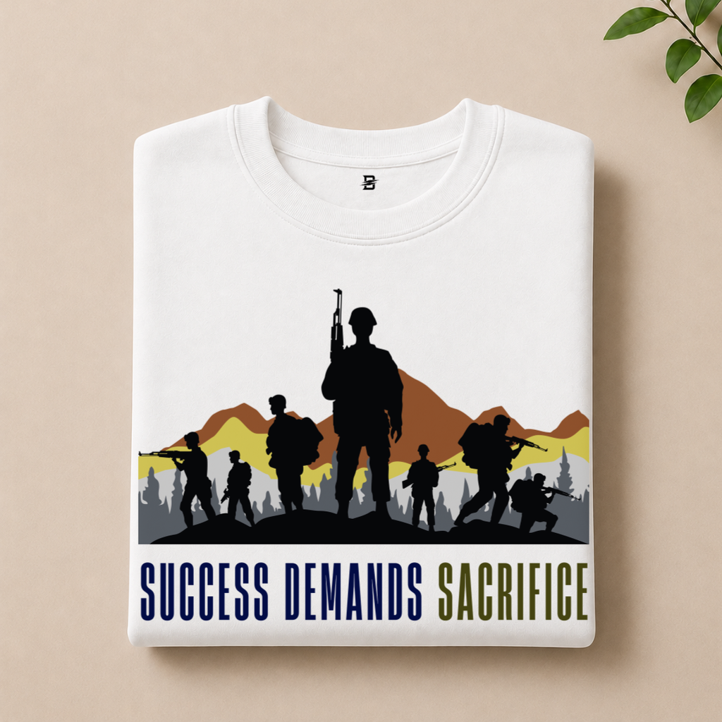 SUCCESS DEMANDS SACRIFICE T-SHIRT (WHITE)