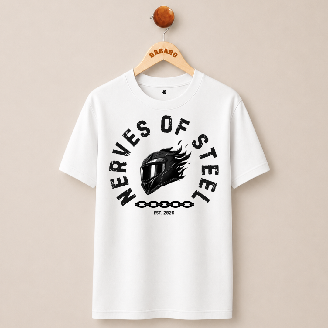 NERVES OF STEEL T-SHIRT (WHITE)