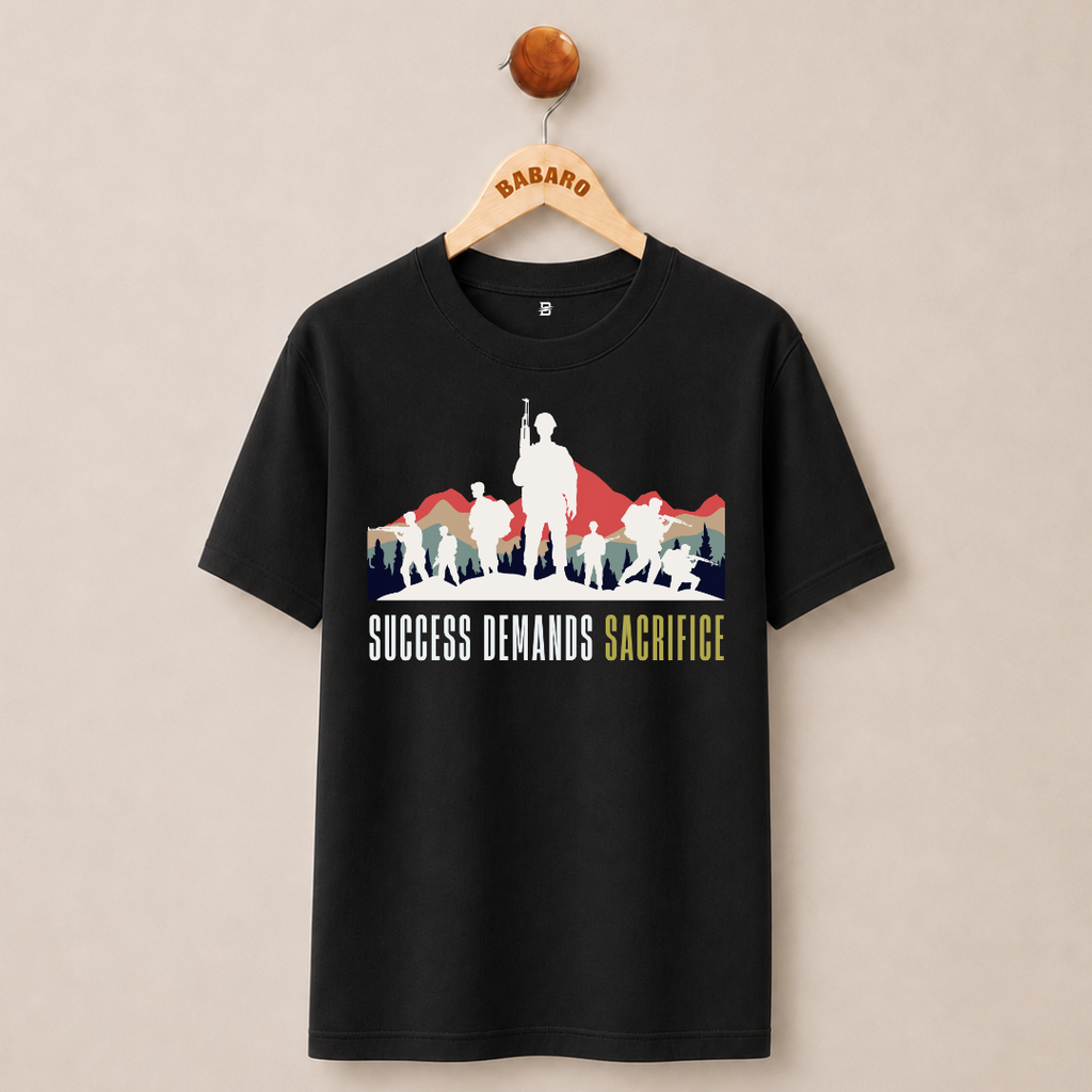 SUCCESS DEMANDS SACRIFICE T-SHIRT (BLACK)