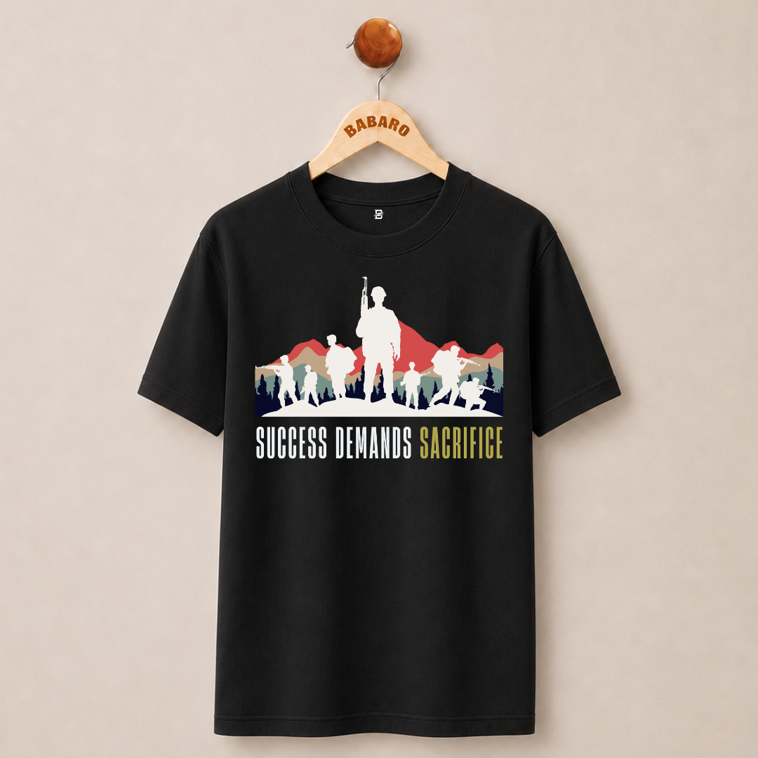 SUCCESS DEMANDS SACRIFICE T-SHIRT (BLACK)