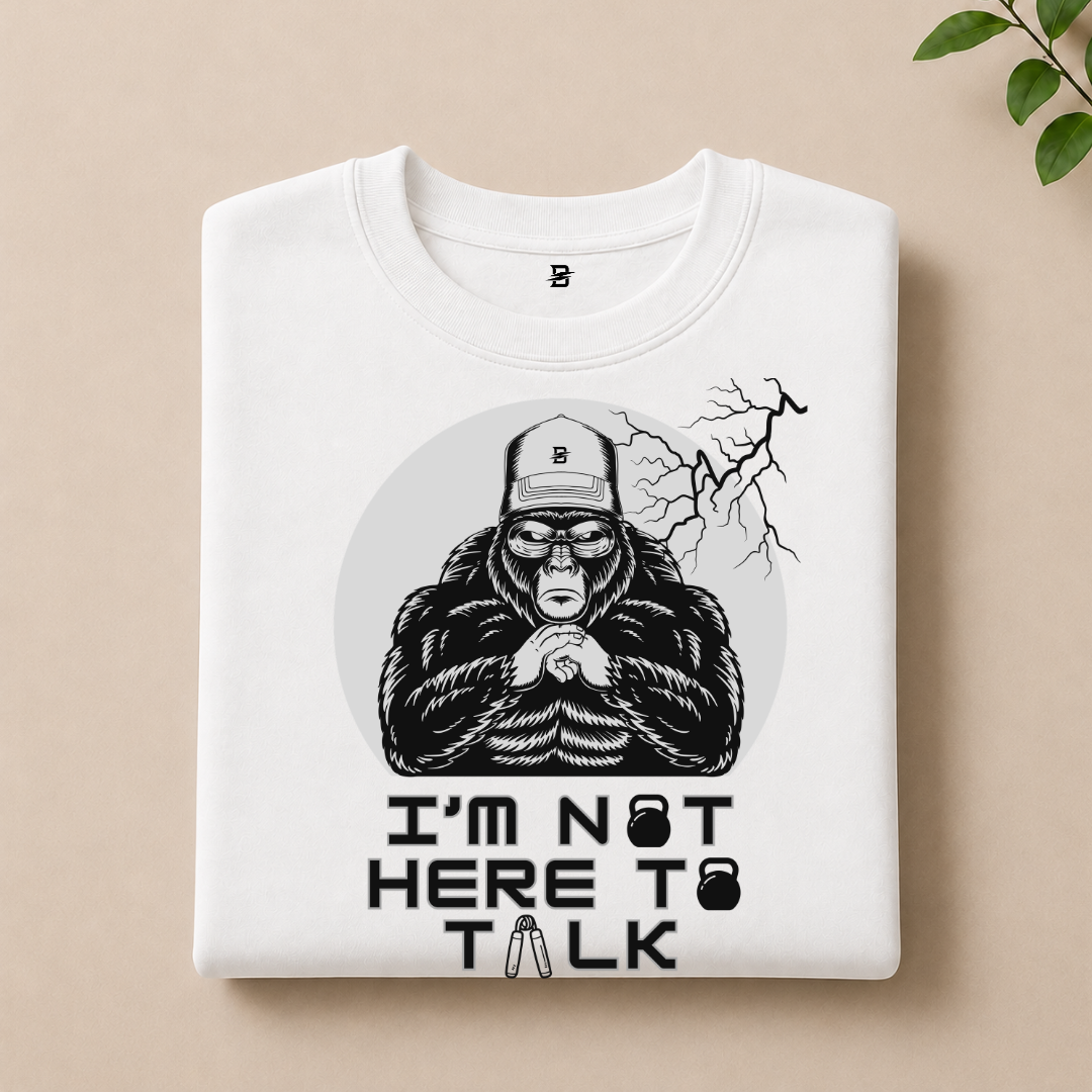 NOT HERE TO TALK T-SHIRT (WHITE)