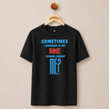 I WONDER IF MY BIKE THINKS ABOUT ME T-SHIRT (BLACK)