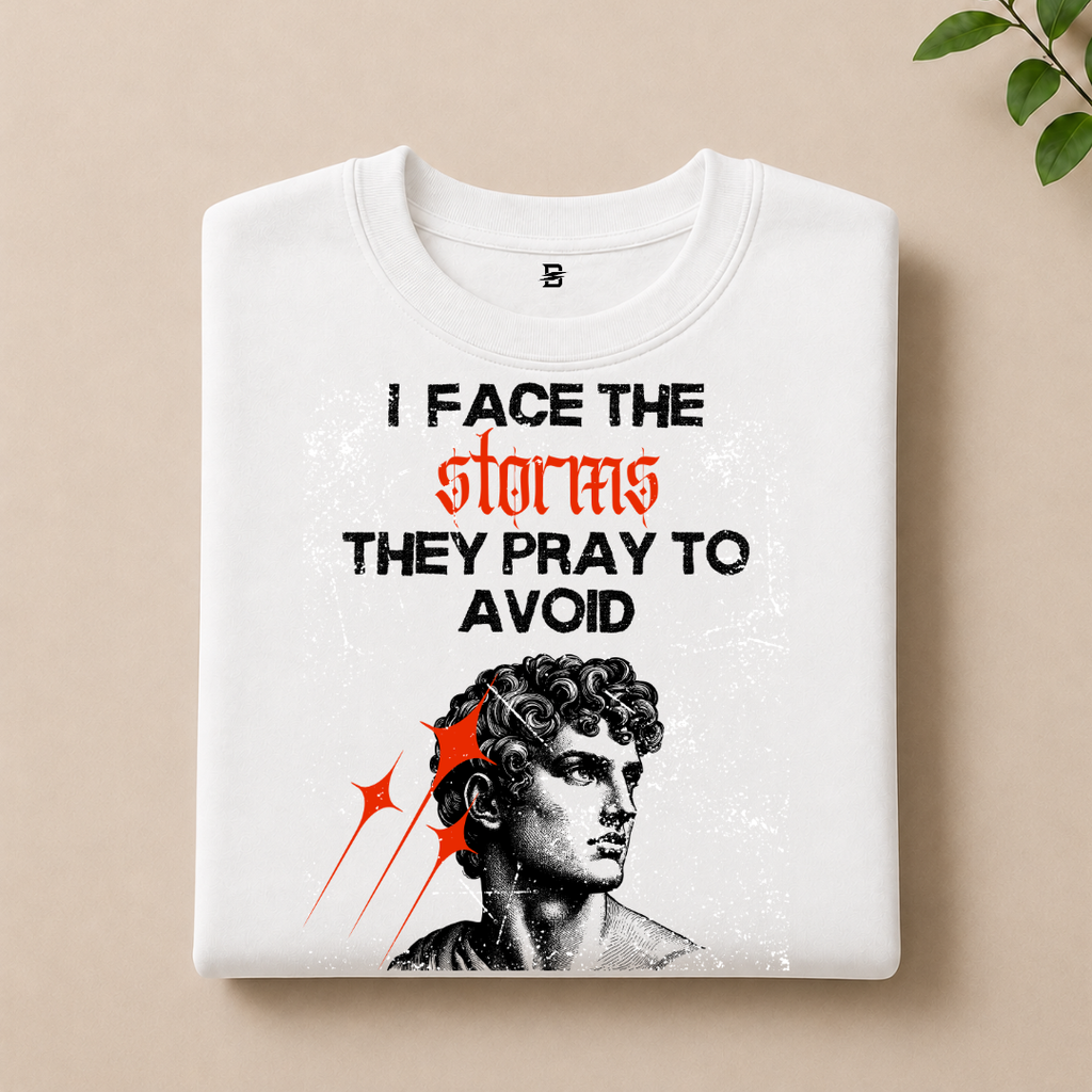 I FACE THE STORMS T-SHIRT (WHITE)
