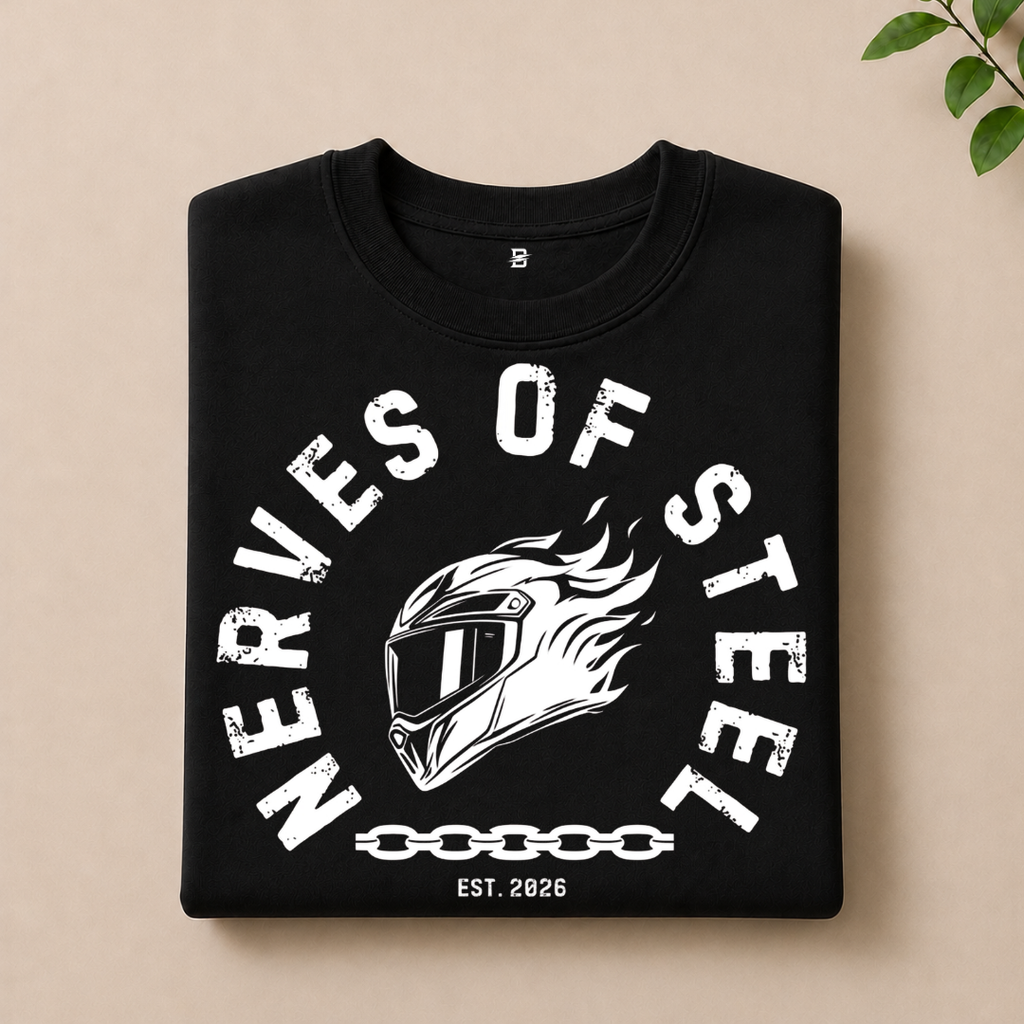 NERVES OF STEEL T-SHIRT (BLACK)