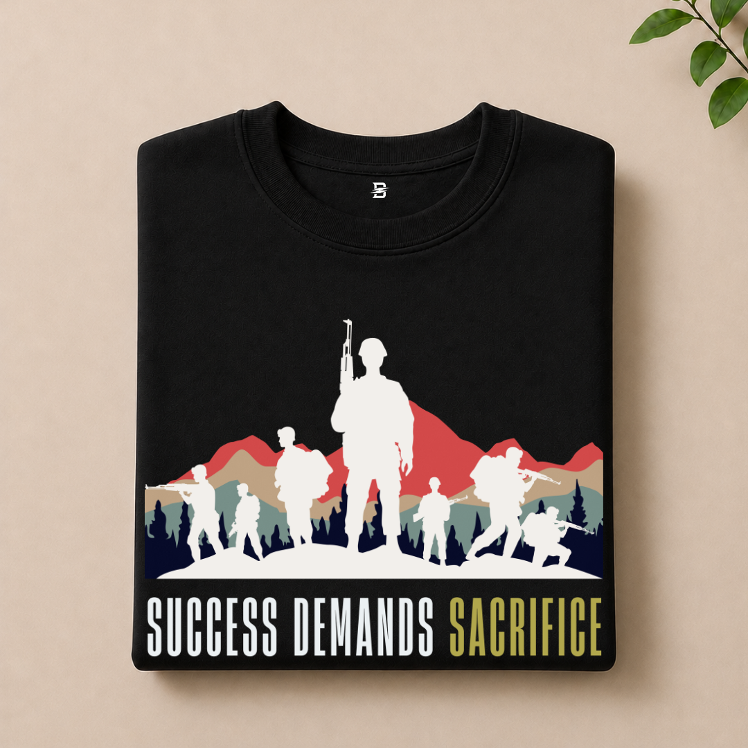 SUCCESS DEMANDS SACRIFICE T-SHIRT (BLACK)