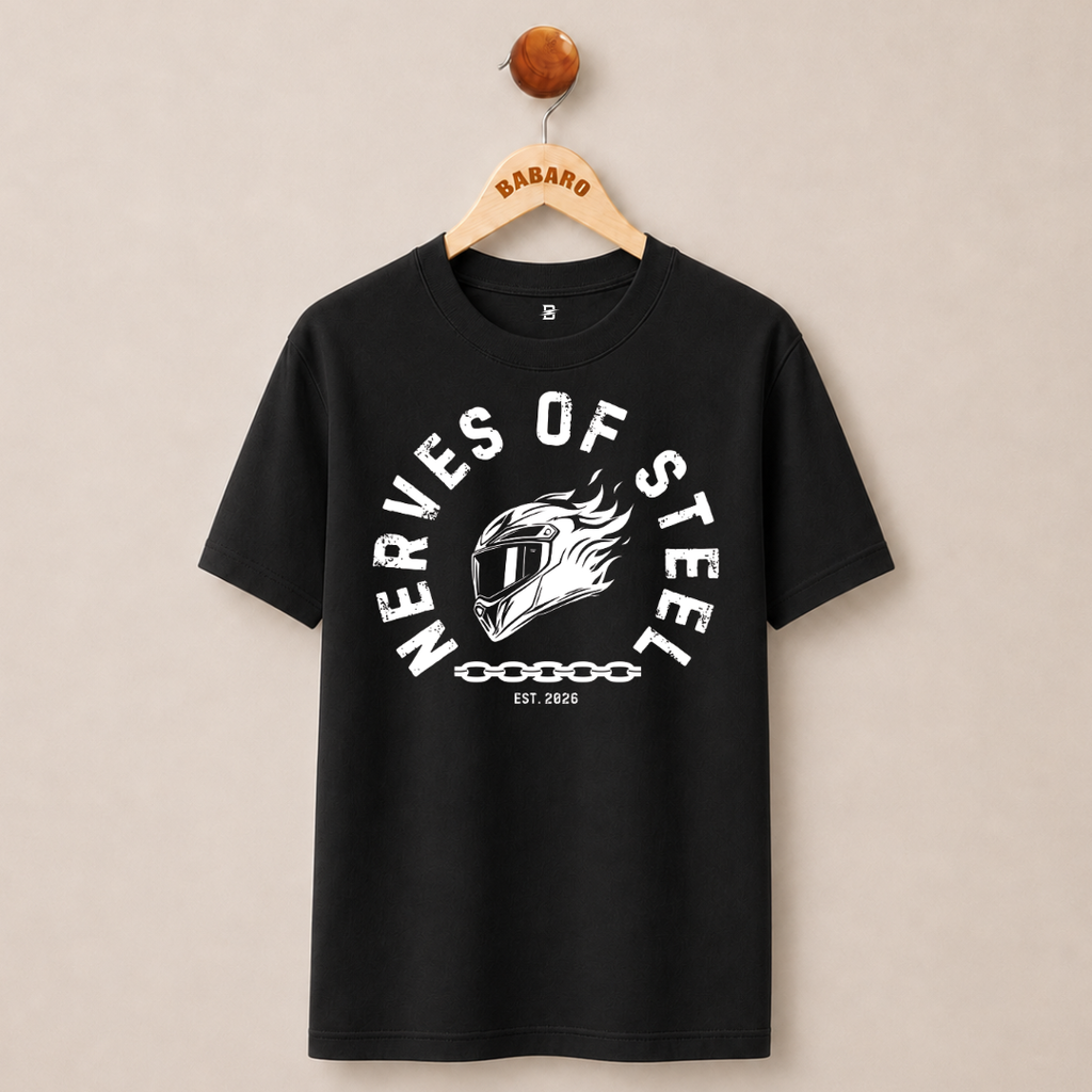 NERVES OF STEEL T-SHIRT (BLACK)