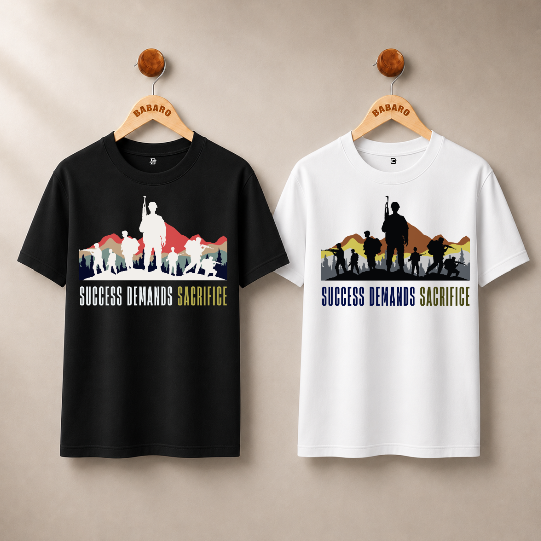 SUCCESS DEMANDS SACRIFICE T-SHIRT (BLACK)