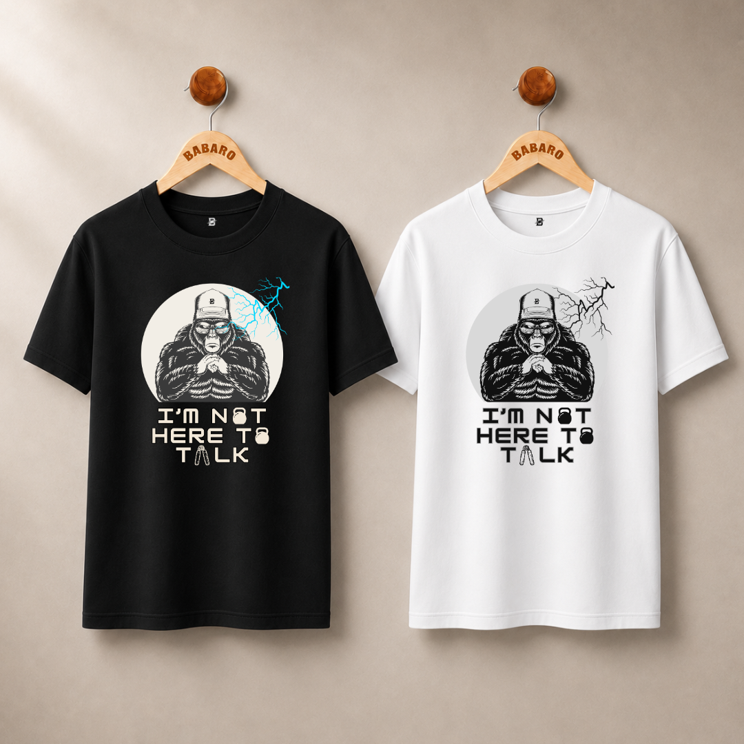 NOT HERE TO TALK T-SHIRT (WHITE)