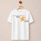 KSHATRIYA'S WILL & FATE T-SHIRT (WHITE)